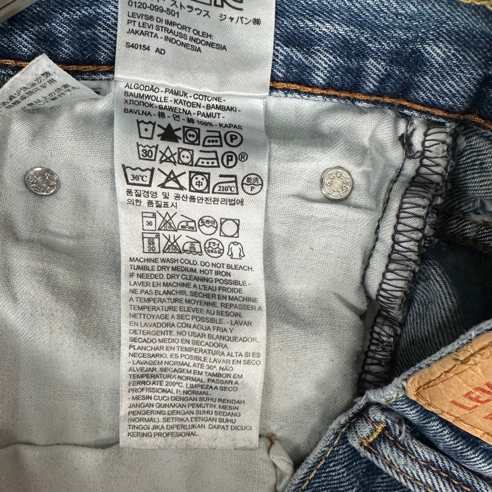 Levis 550 Jeans Mens 38x30 Blue Relaxed Fit Tapered Leg Denim Pants - Picture 12 of 14
